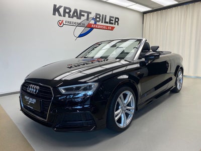 Audi A3 1,5 TFSi 150 S-line Cabriolet S-tr. Benzin aut. Automatgear modelår 2019 km 42000 Sortmetal 