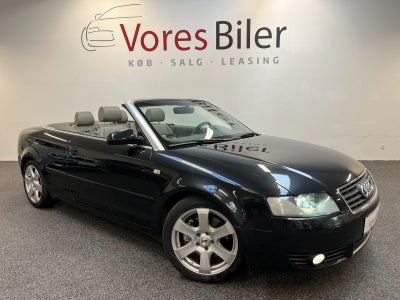 Audi A4 2,4 V6 Cabriolet Multitr. Benzin aut. Automatgear modelår 2002 km 293000 Sortmetal ABS airba