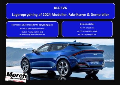 Kia EV6 77 GT Performance AWD El 4x4 4x4 aut. Automatgear modelår 2024 km 2500 ABS airbag, Demobil s