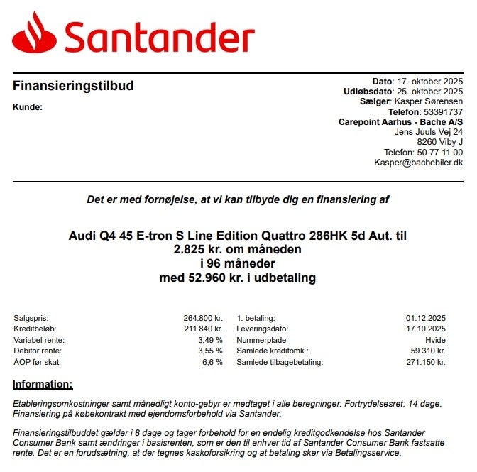 Billede af Audi Q4 e-tron 45 edition S-line