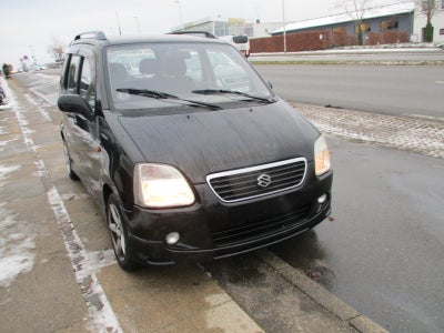 Suzuki Wagon R+ 1,3 GLS Benzin modelår 2003 km 302000 Sortmetal træk nysynet ABS airbag startspærre 