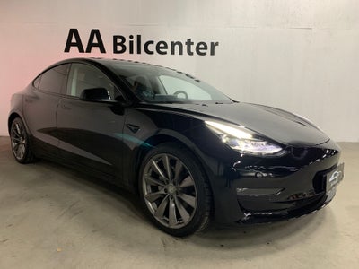 Tesla Model 3  Long Range AWD El 4x4 4x4 aut. Automatgear modelår 2020 km 113000 Sort klimaanlæg ABS