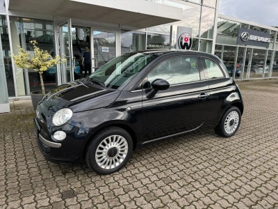 Fiat 500 1,2 Lounge Benzin modelår 2012 km 81000 Sortmetal ABS airbag startspærre servostyring, 15" 