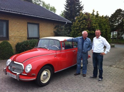 DKW 1000 S 1,0 Benzin modelår 1960 km 22000 Orange, Sjov bil med tre-cylindrede 1-liters totaktsmoto