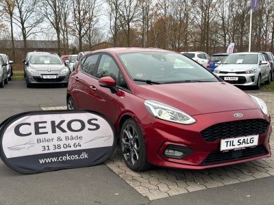 Ford Fiesta 1,0 EcoBoost mHEV ST-Line Benzin modelår 2021 km 93000 Bordeauxmetal nysynet klimaanlæg 