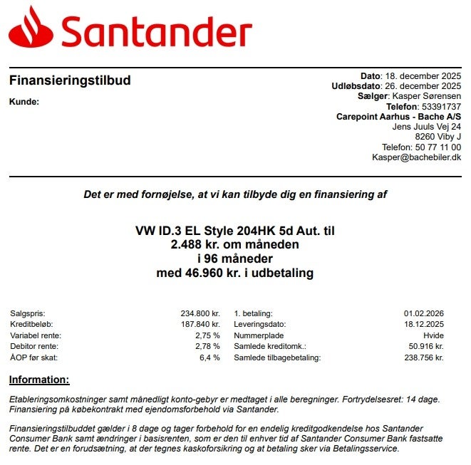 Billede af VW ID.3 58 Style