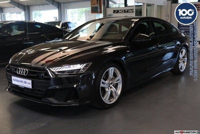 Audi A7 45 TFSi S-line Sportback S-tr. Benzin aut. Automatgear modelår 2019 km 99000 Sortmetal træk 