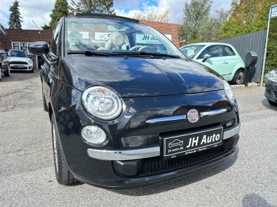 Fiat 500C 1,2 Lounge Benzin modelår 2012 km 140000 Sortmetal ABS airbag startspærre servostyring, Sm