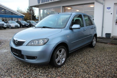 Mazda 2 1,6 Benzin modelår 2006 km 126000 Blåmetal træk nysynet ABS airbag startspærre servostyring,