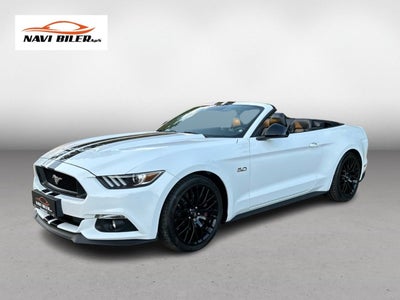 Ford Mustang 5,0 V8 GT Convertible aut. Benzin aut. Automatgear modelår 2016 km 60000 Hvid klimaanlæ