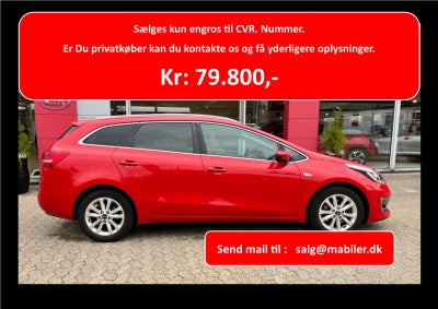 Kia Ceed 1,6 CRDi 136 Attraction SW Diesel modelår 2016 km 163000 træk ABS airbag, PRISEN er til cvr