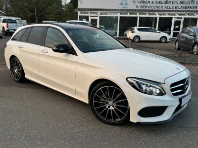 Mercedes C220 d 2,2 AMG Line stc. aut. Diesel aut. Automatgear modelår 2017 km 182000 Hvid nysynet k