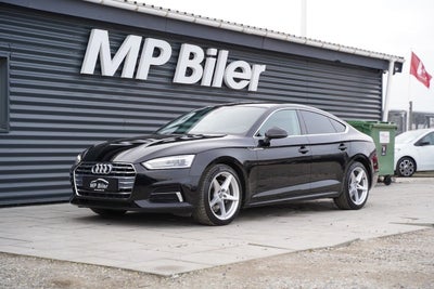 Audi A5 2,0 TDi 190 Sport Sportback S-tr. Diesel aut. Automatgear modelår 2018 km 130000 Sortmetal n