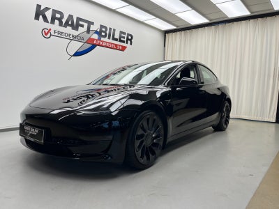 Tesla Model 3  Performance AWD El 4x4 4x4 aut. Automatgear modelår 2021 km 73000 Sort klimaanlæg ABS