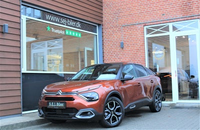 Citroën ë-C4 50 Shine El aut. Automatgear modelår 2022 km 135 Orangemetal klimaanlæg ABS airbag cent