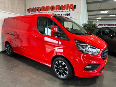 Ford Transit Custom 320L 2,0 TDCi 185 Sport d Diesel modelår 2019 Rød km 87000 træk ABS airbag + mom