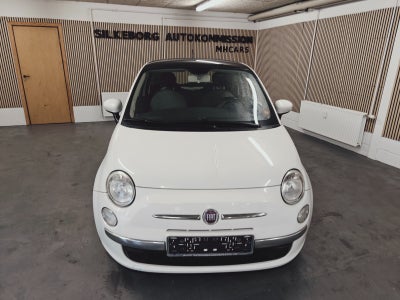 Fiat 500 1,2 Lounge Benzin modelår 2008 km 207000 Hvid nysynet ABS airbag centrallås startspærre ser