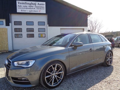 Audi A3 1,4 TFSi 150 Sport Sportback S-tr. Benzin aut. Automatgear modelår 2015 km 105000 Koksmetal 