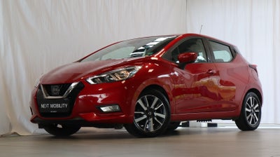 Nissan Micra 1,0 IG-T 100 Acenta Benzin modelår 2019 km 72000 Rødmetal træk ABS airbag, Her sælges e