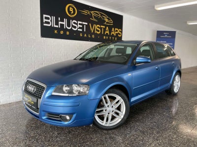 Audi A3 1,8 TFSi Attraction Sportback S-tr. Benzin aut. Automatgear modelår 2008 km 198000 Blå ABS a