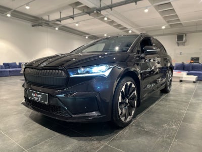 Skoda Enyaq 80 iV Sportline El aut. Automatgear modelår 2023 km 8000 Sort træk nysynet klimaanlæg AB