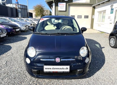 Fiat 500 1,2 Blackjack Benzin modelår 2011 km 122000 Blåmetal nysynet ABS airbag alarm centrallås st