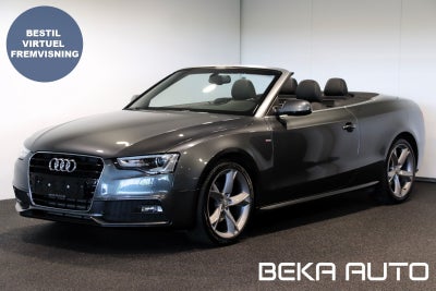 Audi A5 1,8 TFSi 177 S-line Cabriolet Multitr. Benzin aut. Automatgear modelår 2016 km 74000 Gråmeta