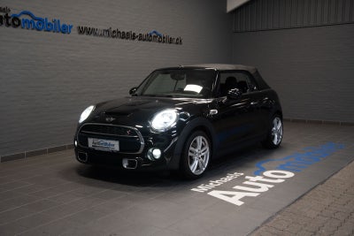 MINI Cooper S 2,0 Cabriolet aut. Benzin aut. Automatgear modelår 2017 km 48000 Sort ABS airbag, Supe