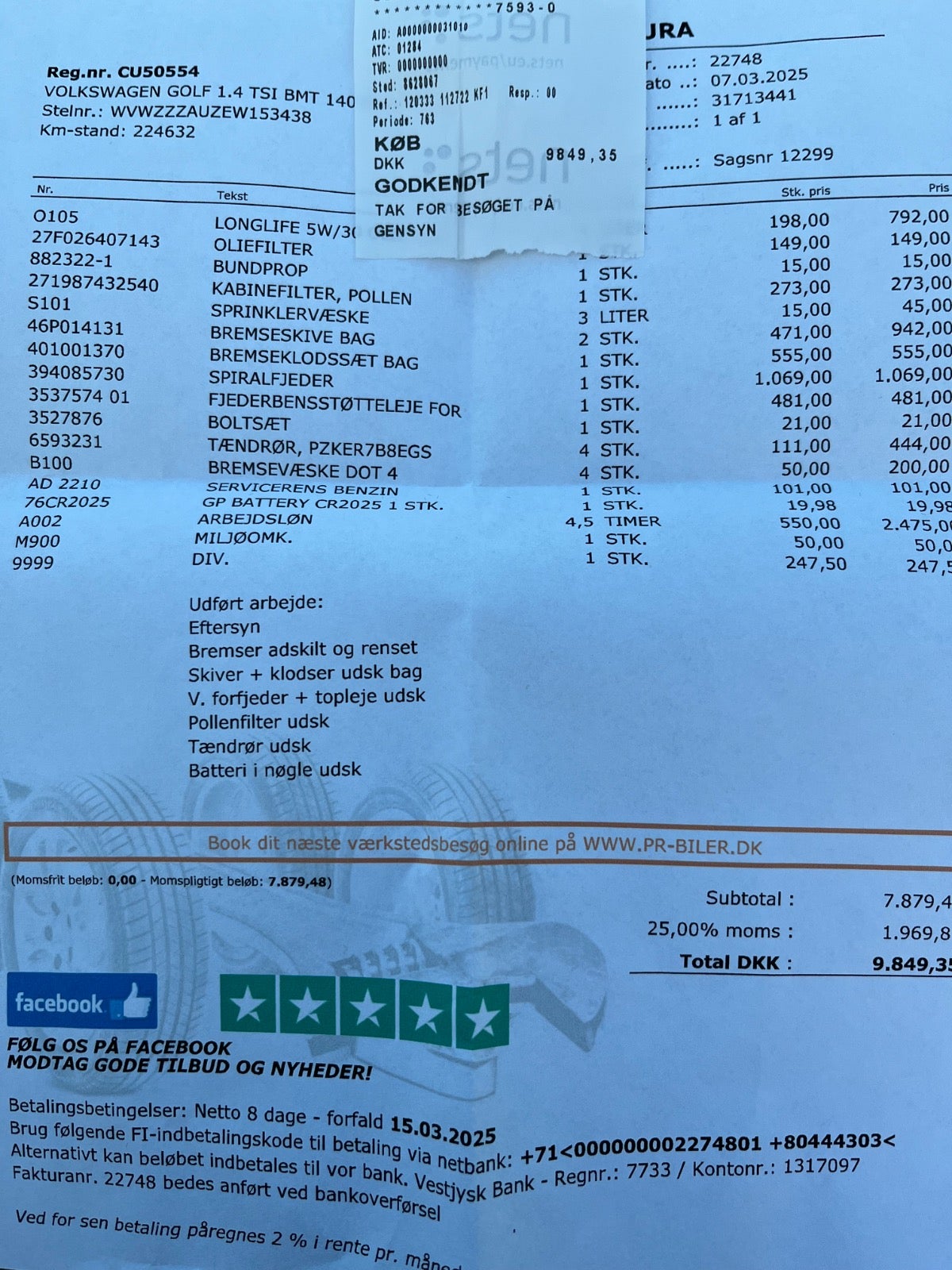 Billede af VW Golf VII 1,4 TSi 140 Highline BMT