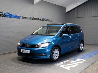 VW Touran 2,0 TDi 150 Highline+ DSG 7prs Diesel aut. Automatgear modelår 2022 km 149000 Blåmetal ABS