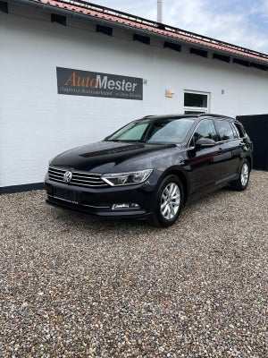 VW Passat 2,0 TDi 150 Comfortline Variant Diesel modelår 2015 km 177000 Sort træk nysynet ABS airbag