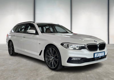 BMW 520d 2,0 Touring aut. Diesel aut. Automatgear modelår 2017 km 199000 Hvidmetal træk klimaanlæg A