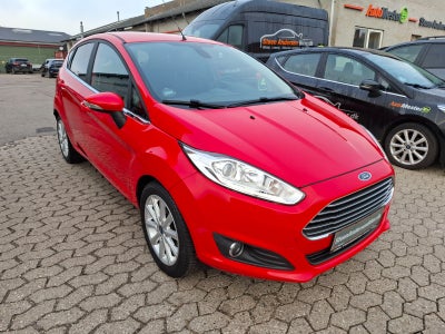 Ford Fiesta 1,0 SCTi 100 Titanium Benzin modelår 2016 km 78528 Rød træk klimaanlæg ABS airbag starts