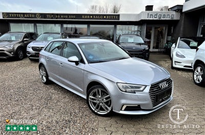 Audi A3 1,4 e-tron Sportback S-tr. Benzin aut. Automatgear modelår 2017 km 73000 Grå nysynet klimaan