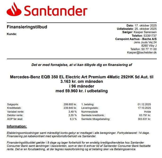 Billede af Mercedes EQB350  4Matic