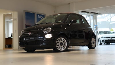 Fiat 500C 0,9 TwinAir 80 Popstar Benzin modelår 2016 km 56000 Sort ABS airbag, Her sælges bilen, der