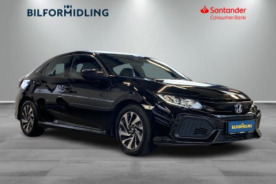 Honda Civic 1,0 VTEC Turbo Comfort Benzin modelår 2017 km 122000 Sortmetal klimaanlæg ABS airbag ala