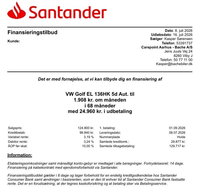 Billede af VW e-Golf VII Comfortline