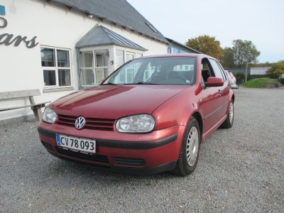 VW Golf IV 1,4 Benzin modelår 1999 km 141000 Mørkrødmetal træk ABS airbag startspærre servostyring, 