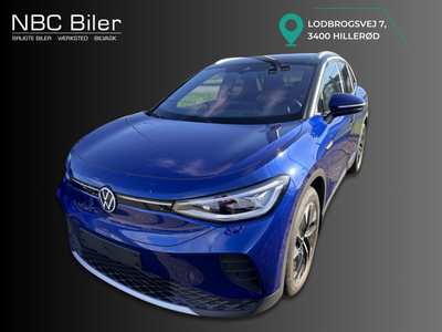 VW ID.4  Pro Performance Max El aut. Automatgear modelår 2022 km 22000 Blåmetal træk ABS airbag star